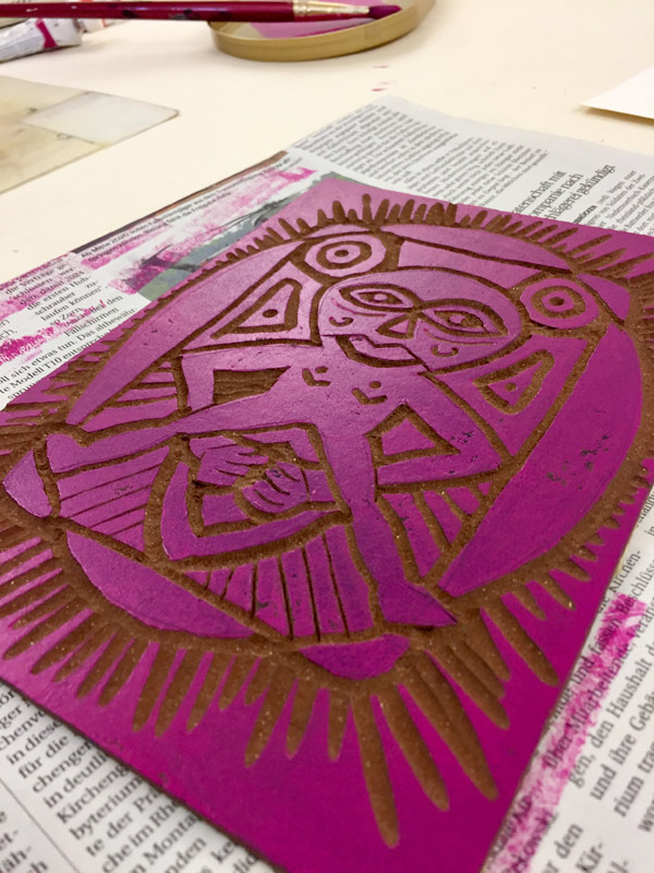 Sheela Loves You - Linolschnitt Druck - Druckvorlage